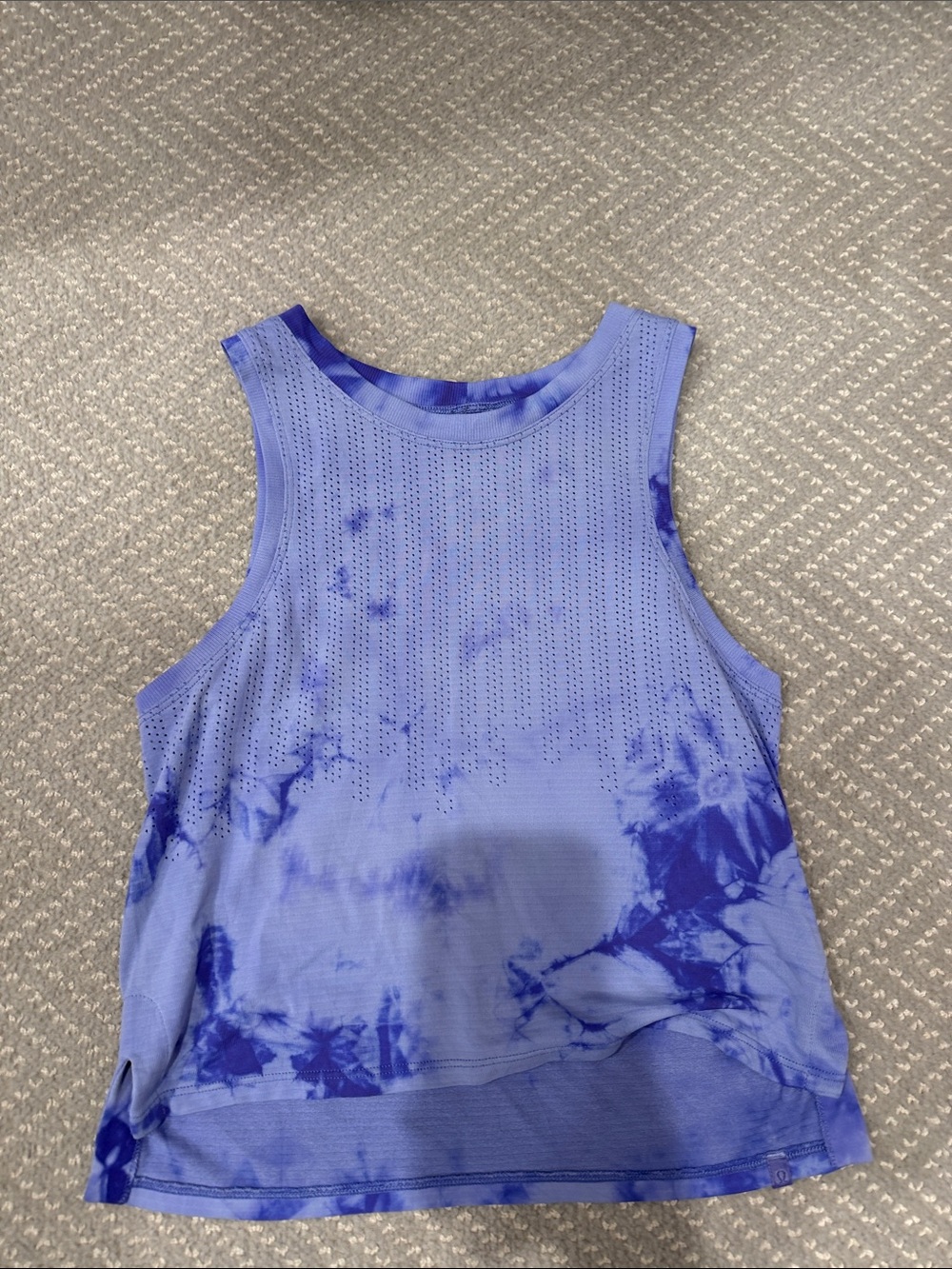 lululemon athletica Lavender and Royal Blue Tie-Dye Performance Tank